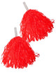 Matte Red Cheerleader Pom Poms Costume Accessory