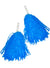 Matte Blue Cheerleader Pom Poms Costume Accessory