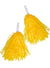 Matte Yellow Cheerleader Pom Poms Costume Accessory