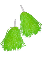 Matte Green Cheerleader Pom Poms Costume Accessory