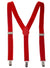 Adjustable Red Elastic Suspenders Costume Accessory
