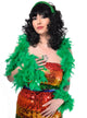 Green Fluffy Feather Boa Costume Accessory