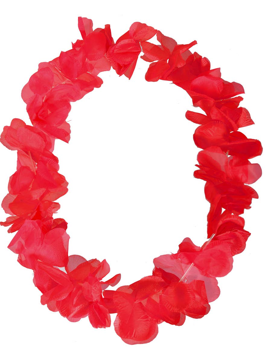 Red Floral Hawaiian Costume Lei