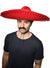 Adults Large Red and Gold Mexican Sombrero Hat
