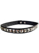 Black Leather Look Choker with Silver Studs