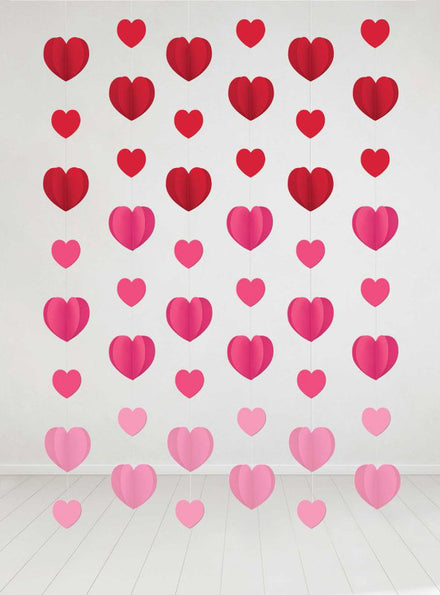 Hanging Hearts 310cm String Decorations - Main Image