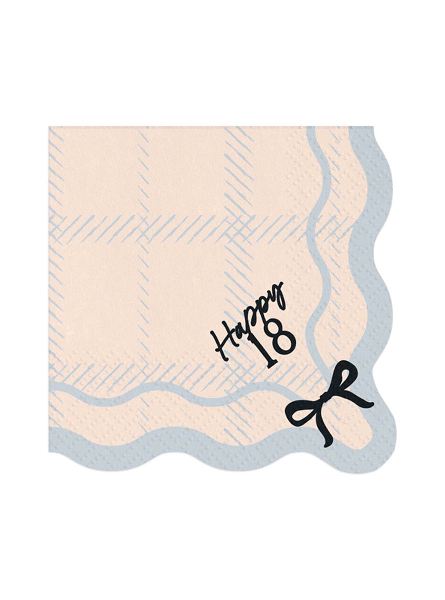 Happy 18th 12 Pack Party Napkins - Main Image