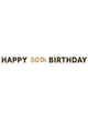 Image of Happy 30th Birthday Black And Gold Banner