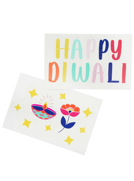 Happy Diwali Colourful 2 Pack Window Clings - Main Image