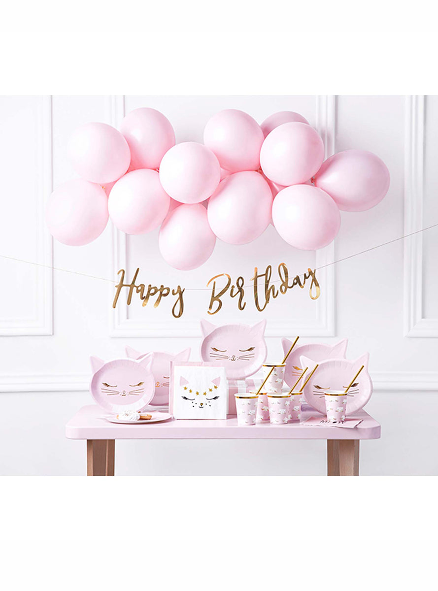 Happy Birthday 62cm Rose Gold Script Party Banner - Lifestyle Image 2