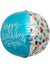 Image of Cupcake Print 45cm Happy Birthday Round Foil Balloon