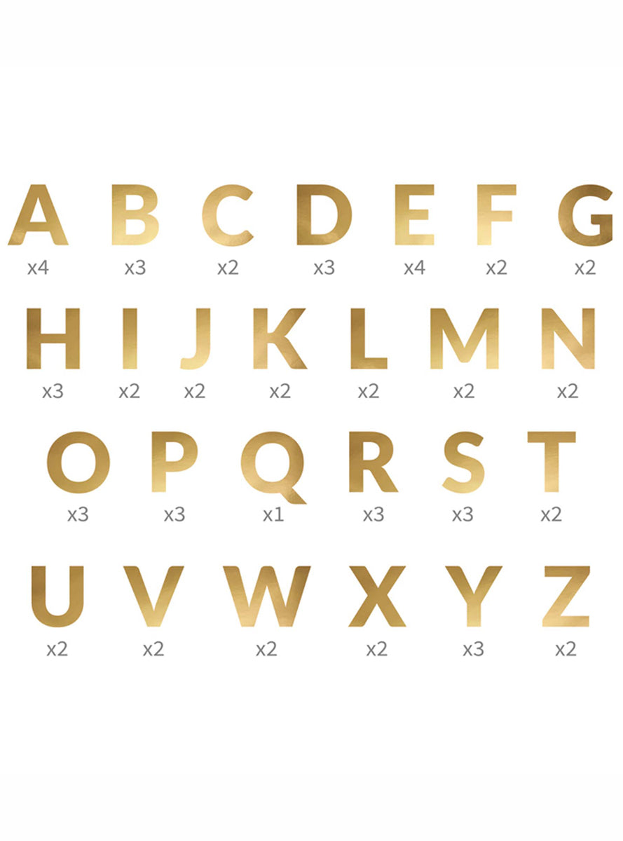 Happy Birthday Customisable Gold Letter Party Banner - Alternative Image