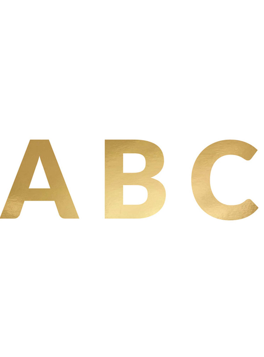 Happy Birthday Customisable Gold Letter Party Banner - Main Image