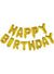 Image of Happy Birthday Gold Script 35cm Air Fill Foil Balloon Banner