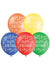 Image of Rainbow Happy Birthday Printed 10 Pack 30cm latex Balloons