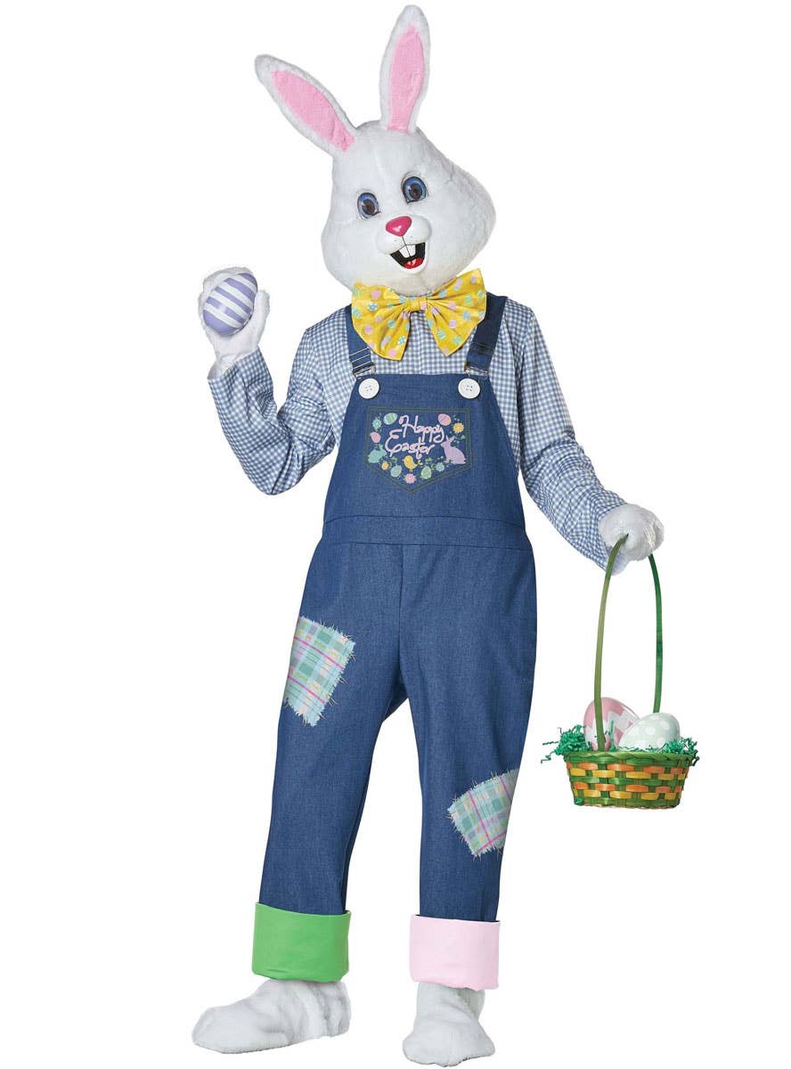 Deluxe Plus Size Easter Bunny Mascot Costume - Front Image