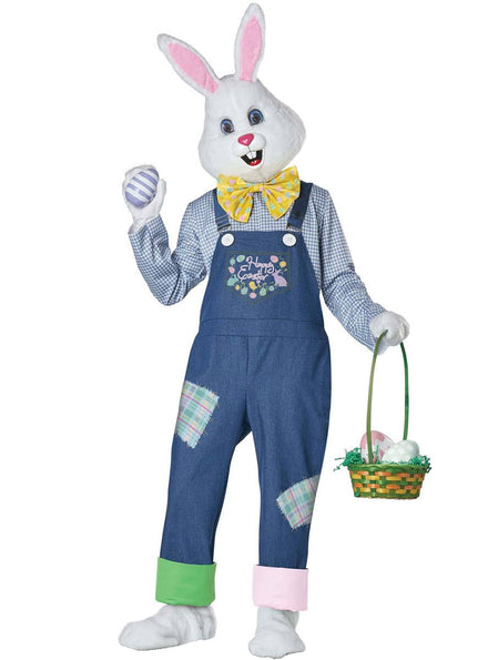Deluxe Plus Size Easter Bunny Mascot Costume - Front Image