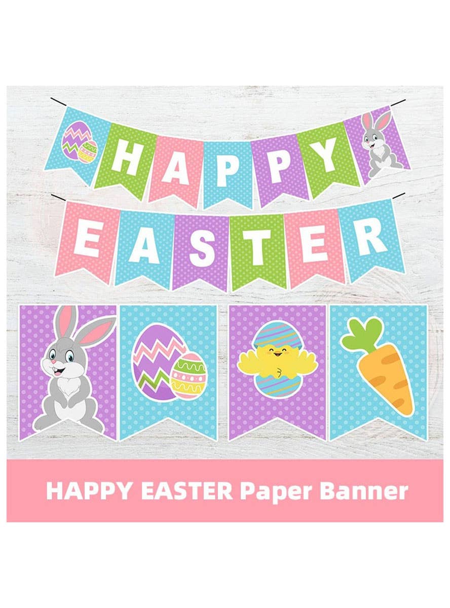 Image of Happy Easter Paper Garland Party Decoration