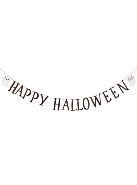 Happy Halloween 2m Long Ghost Card Banner - Main Image
