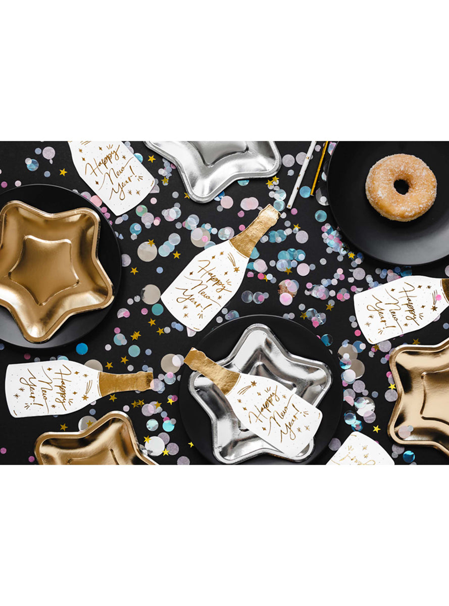 Champagne Bottle New Year Napkins - Lifestyle Image