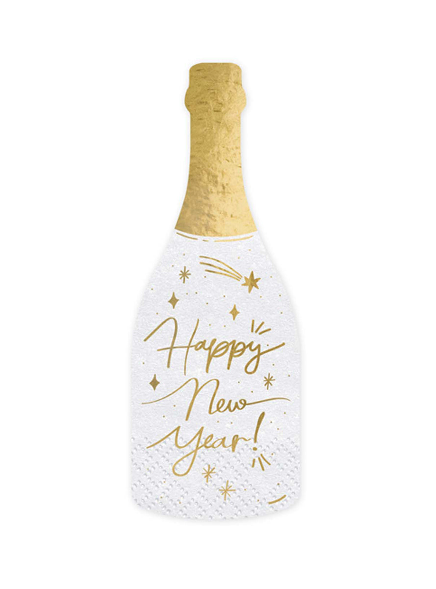 Champagne Bottle New Year Napkins - Main Image