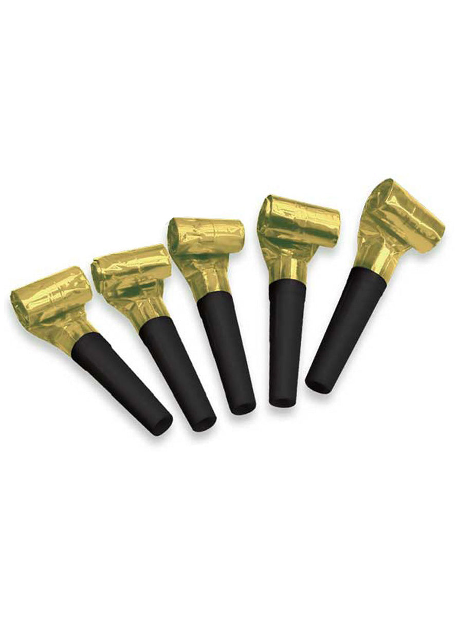 Happy New Year 24 Pack Black and Gold Blowouts – Main Image