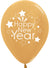 Image of Happy New Years 6 Back 30cm Gold Latex Balloons