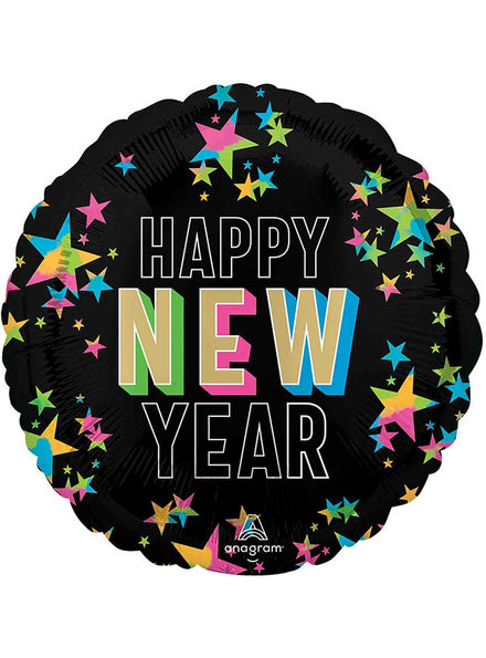 Glow Party 45cm Happy New Year Foil Balloon