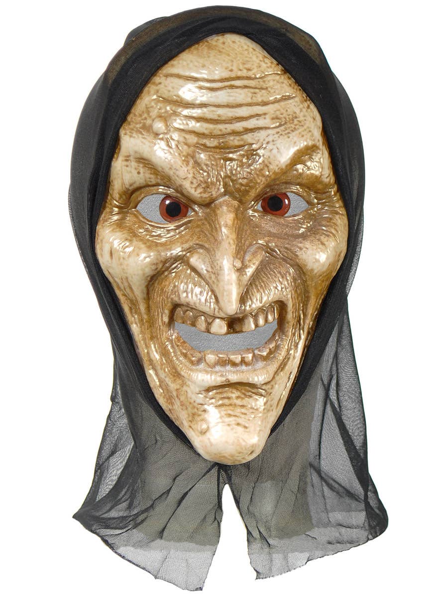 Image of Warty Witch Halloween Mask with Realistic Eyes