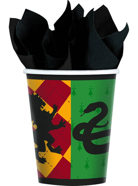 Image Of Harry Potter Houses 8 Pack of 266ml Paper Cups