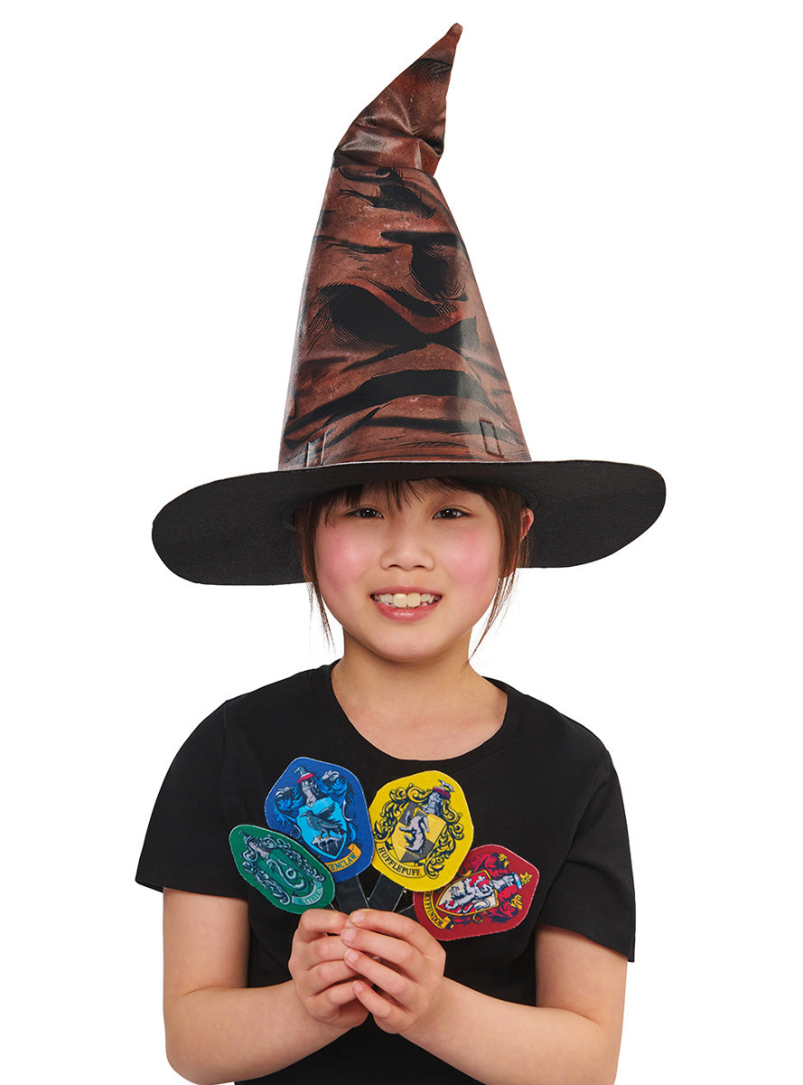 Harry Potter Kids Costume Sorting Hat With House Badges - Alternative Image 8
