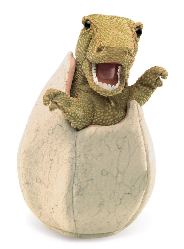 Hatching Green Dinosaur Puppet - Main Image