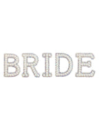 BRIDE Rhinestone and Faux Pearl Customisable Letter Set - Main Image