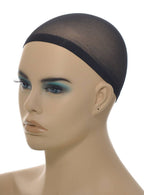 Black 2 Pack Midnight Collection Stocking Fabric Wig Caps