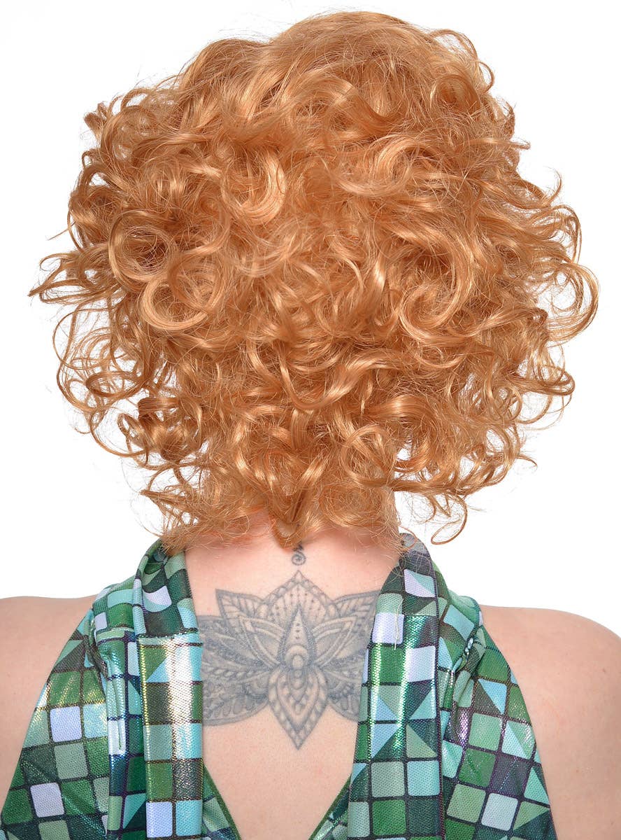 Short Curly Light Ginger 50's Costume Wig for Women - Back View