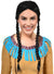 Image of Native American Women's Black Braided Costume Wig - Front View