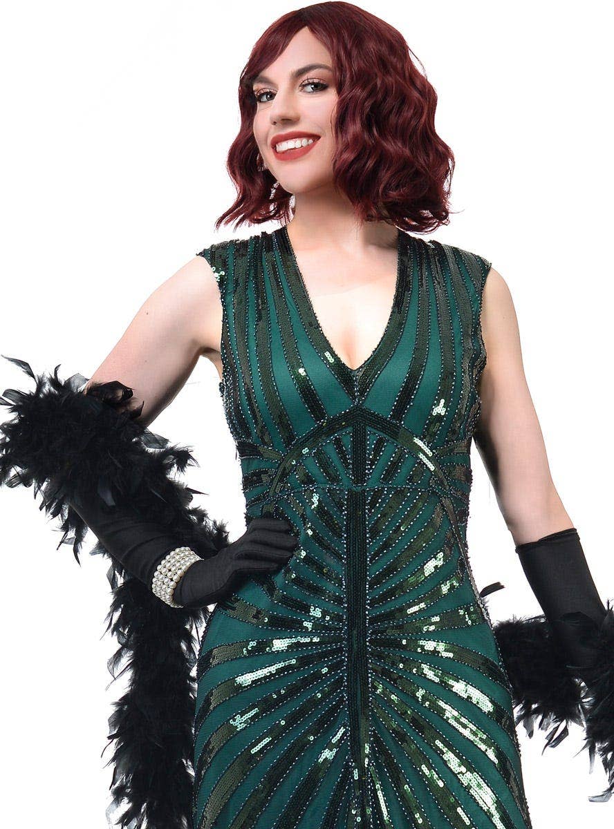 Green 1930s Hollywood Costume Dress | Long Plus Size Costume for Women Green 1930s Hollywood Costume Dress | Long Plus Size Costume for Women