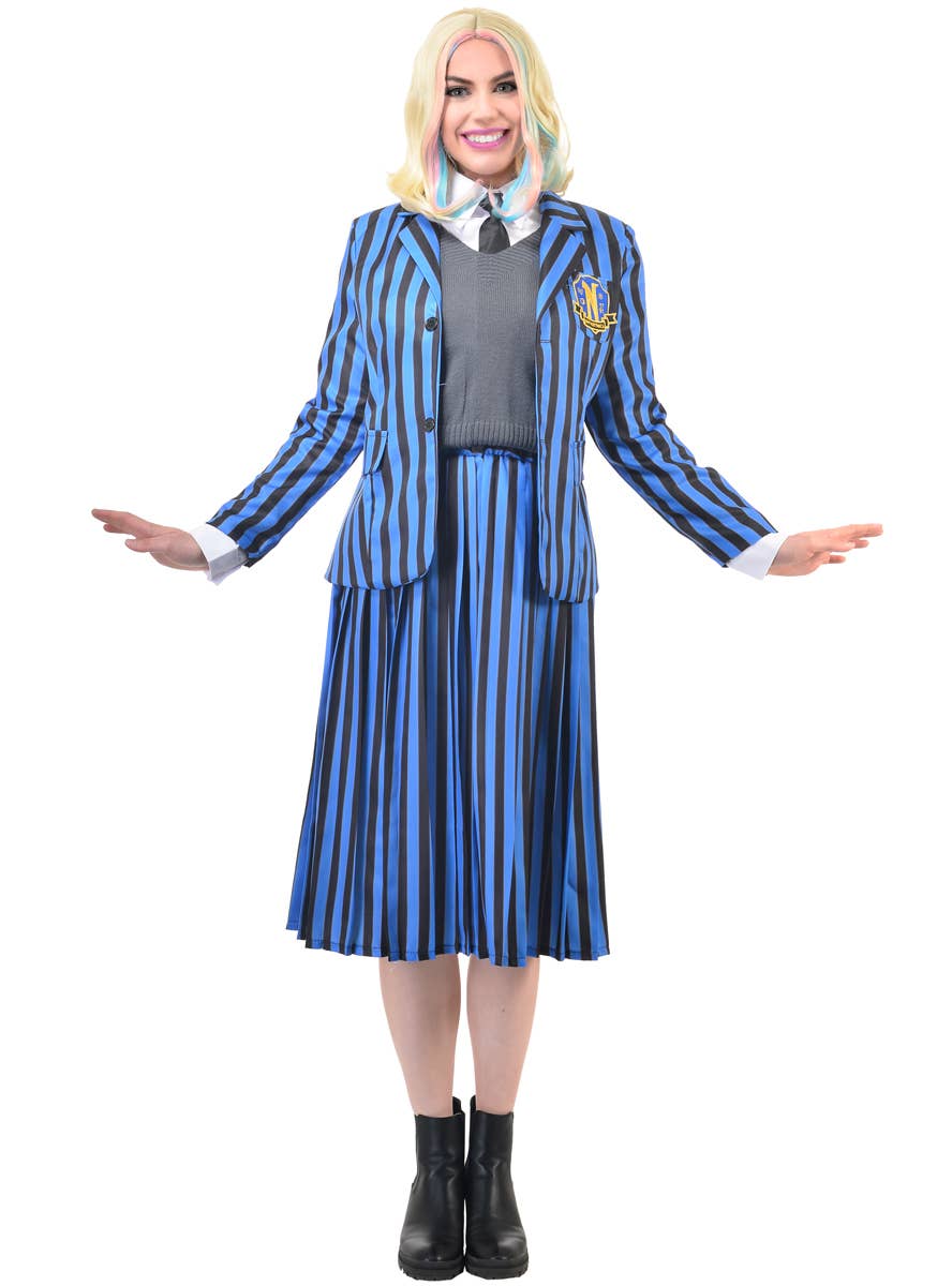 Image of Deluxe Enid Nevermore Uniform Women's Halloween Costume - Main Image