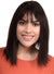Chocolate Brown Womens Concave Synthetic Bob Wig with Realistic Skin Cap Part - Front Image