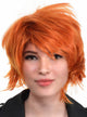 Adults Short Ginger Coloured Anime Costume Wig - Front Image