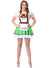 Women's Green and White Plus Size Beer Girl Costume Front Image