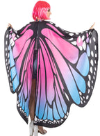 Pink and Blue Butterfly Wings with Finger Hooks
