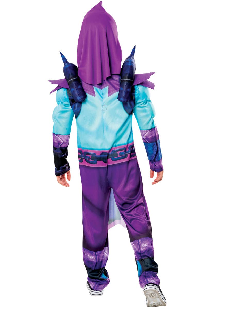 Image of He-Man Boys Skeletor Villain Fancy Dress Costume - Back View