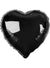 Image of Heart Shaped Black 45cm Foil Balloon