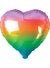 Image of Heart Shaped Rainbow 45cm Foil Balloon