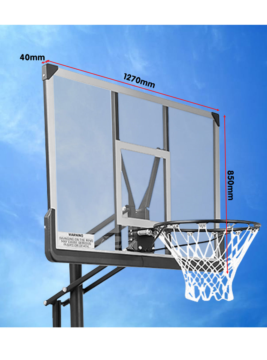 Height Adjustable Portable Basketball Hoop Dimensions Image