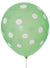 Image of Polka Dot 6 Pack Green 30cm Latex Balloons