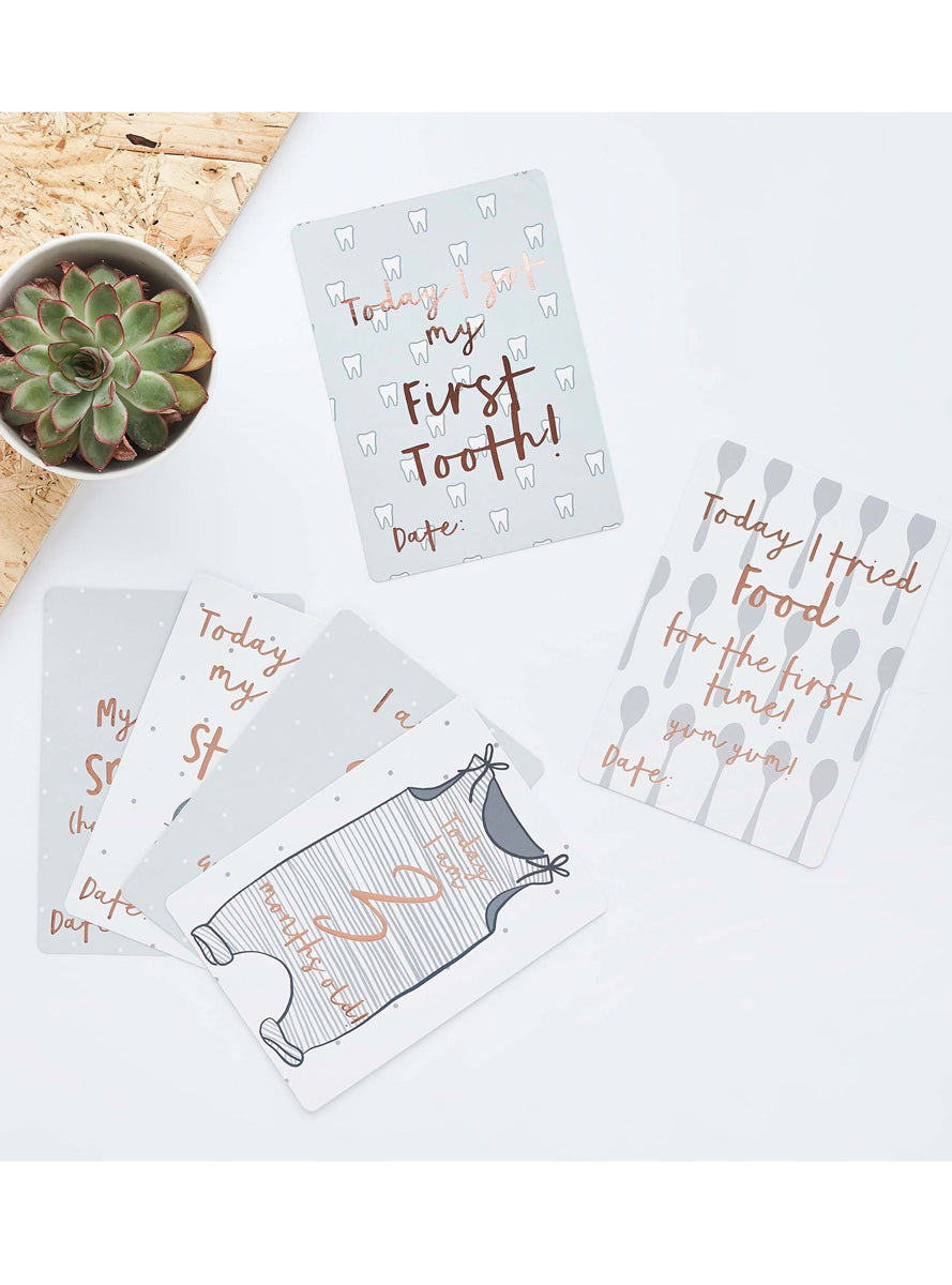 Hello Little One 22 Pack Baby Milestone Cards - Lifestyle Image