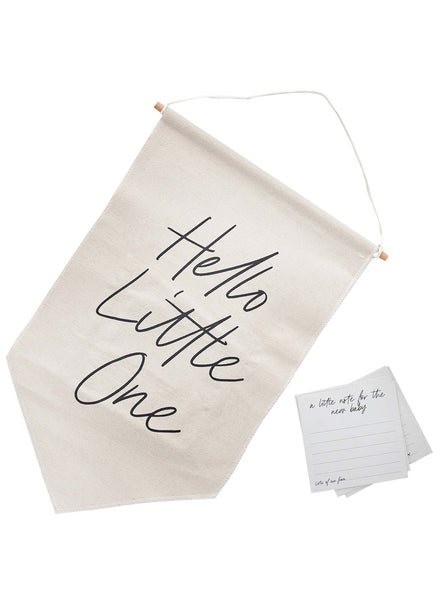 Hello Little One 39cm Baby Shower Canvas and Card Notes - Main Image
