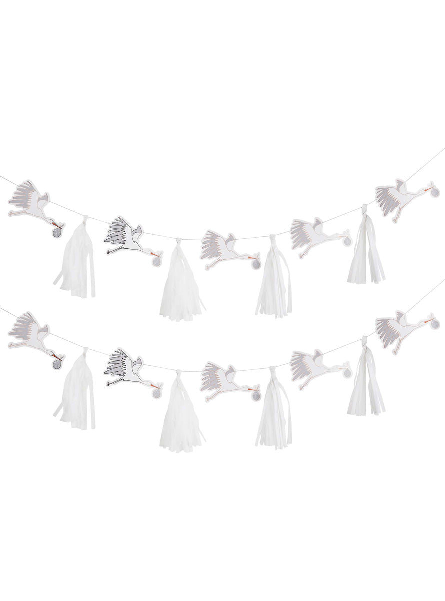 Hello Little One 3m Long Stalk and Tassel Baby Shower Garland - Main Image